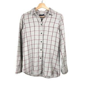 Madewell Gray Flannel Button Down Shirt Size X-Small